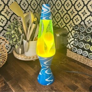 Vintage 1990s ORIGINAL LAVA LAMP Blue Psychedelic Swirl Lava Lamp Tested & Works